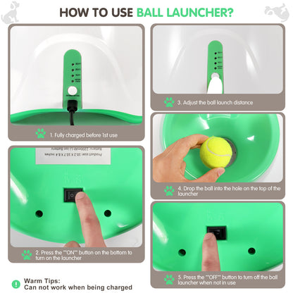 Automatic Outdoor Pet Ball Launcher - Dog Training Toys - Fetch Training and Exercise