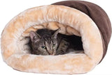 Plush Cat Sleeping Bag Tunnel with Faux Fur Lining