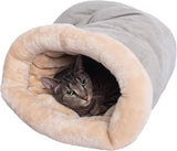 Plush Cat Sleeping Bag Tunnel with Faux Fur Lining