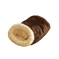 Plush Cat Sleeping Bag Tunnel with Faux Fur Lining