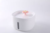 Pet Water Fountain with LED Indicator and Flower Design