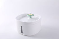 Pet Water Fountain with LED Indicator and Flower Design