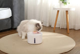 Pet Water Fountain with LED Indicator and Flower Design