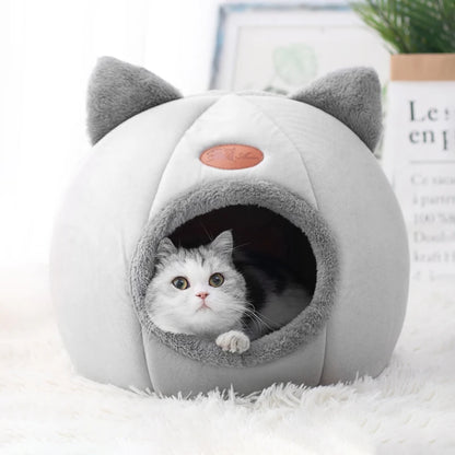 Plush Cat Cave Bed - Warm, Cozy, and Adorably Designed