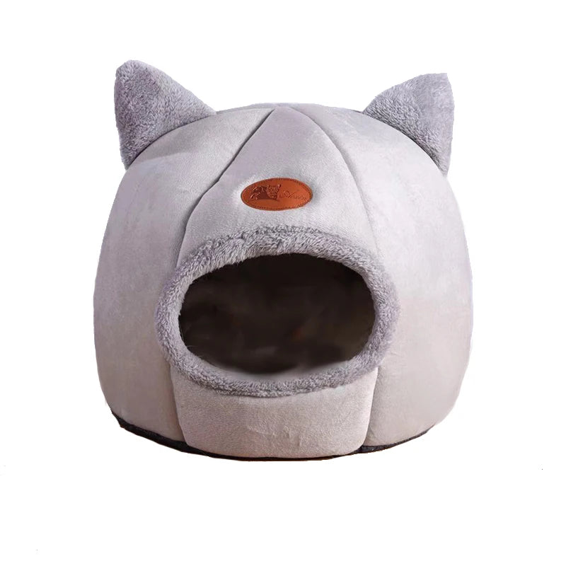 Plush Cat Cave Bed - Warm, Cozy, and Adorably Designed