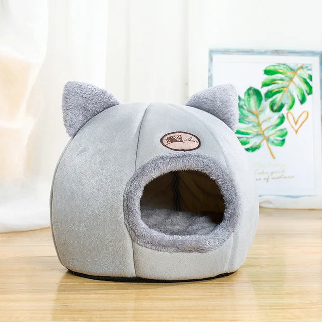 Plush Cat Cave Bed - Warm, Cozy, and Adorably Designed