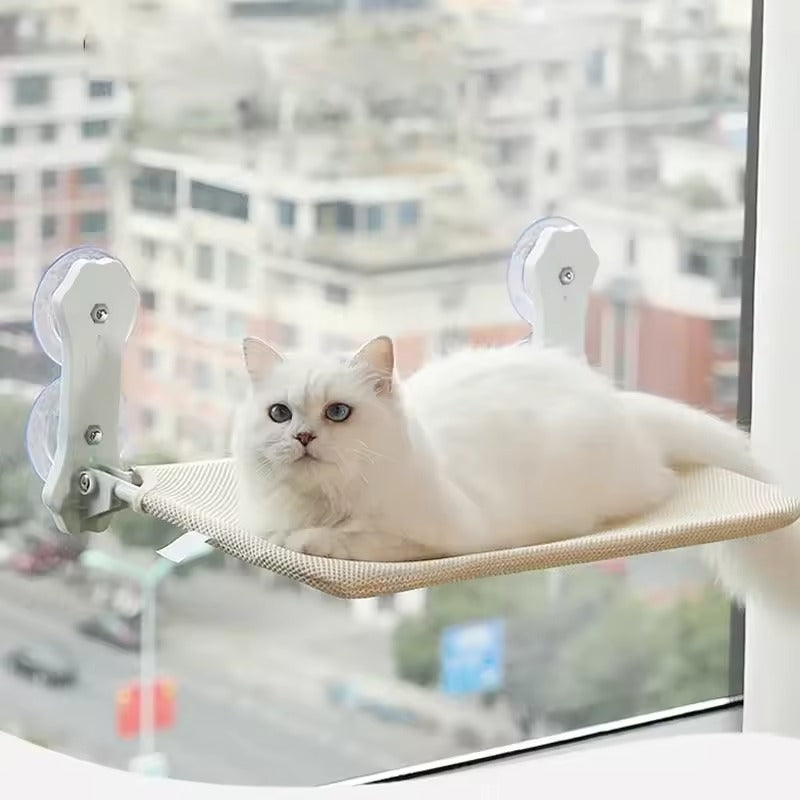 Cat Window Perch with Strong Suction Cups – Space-Saving Hanging Bed