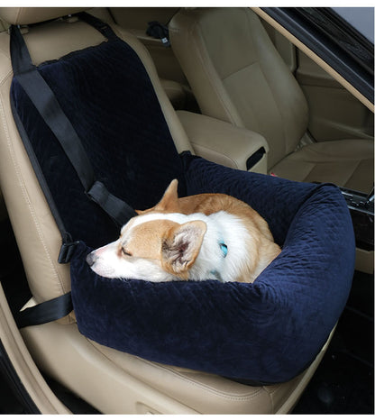 Luxury Quilted Dog Car Seat Booster - Safe, Comfortable Pet Travel