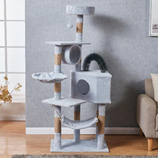 Deluxe Multi-Level Cat Tree with Hammock and Scratching Posts