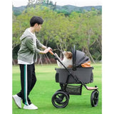 Pawfey 3-in-1 Dog Pram – Foldable Pet Stroller and Detachable Carrier