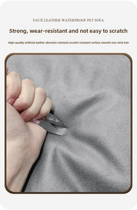 Luxury Waterproof Faux Leather Dog Bed