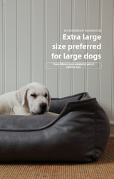 Luxury Waterproof Faux Leather Dog Bed