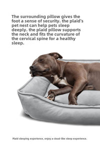 Luxury Waterproof Faux Leather Dog Bed