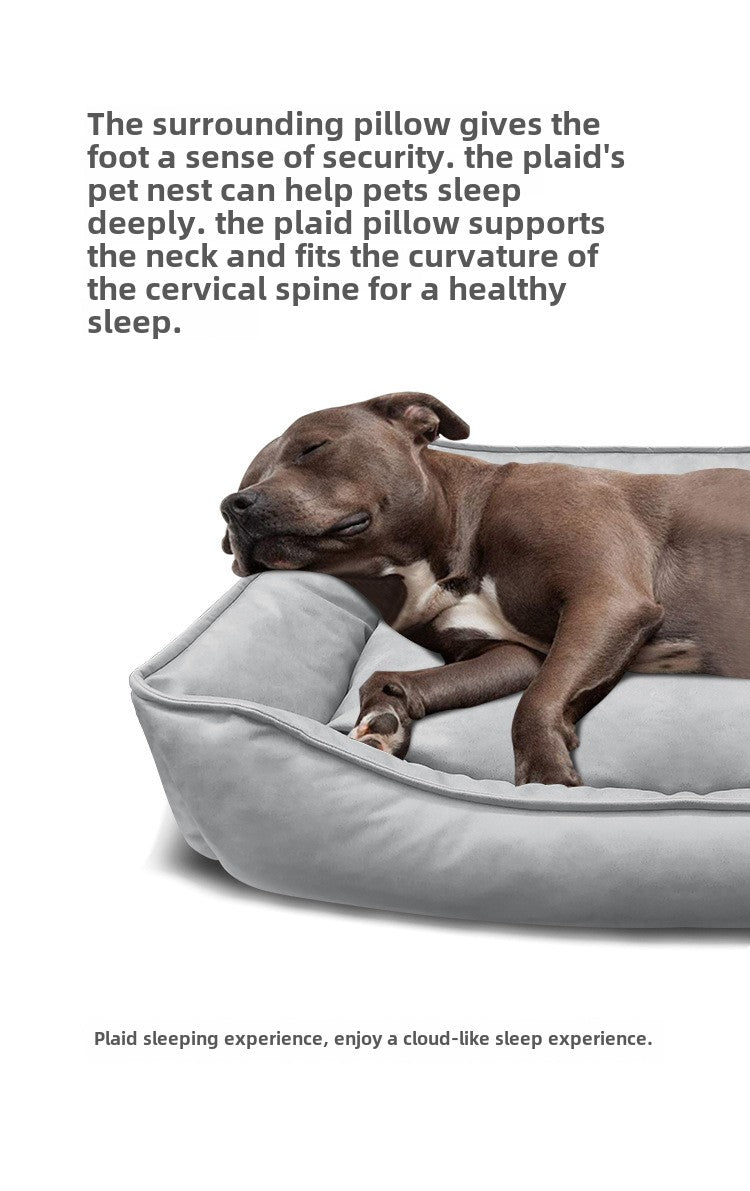 Luxury Waterproof Faux Leather Dog Bed