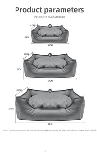 Luxury Waterproof Faux Leather Dog Bed
