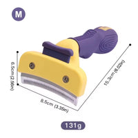 Deshedding Brush with Curved Blade for Cats and Dogs