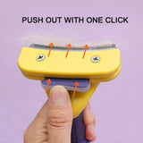 Deshedding Brush with Curved Blade for Cats and Dogs