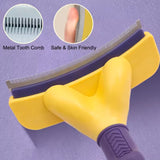 Deshedding Brush with Curved Blade for Cats and Dogs
