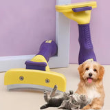 Deshedding Brush with Curved Blade for Cats and Dogs