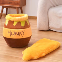 Honey Pot Cat Bed with Removable Plush Cushion