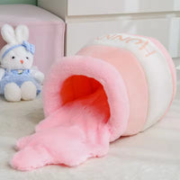 Honey Pot Cat Bed with Removable Plush Cushion