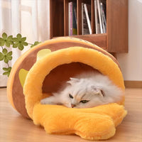 Honey Pot Cat Bed with Removable Plush Cushion