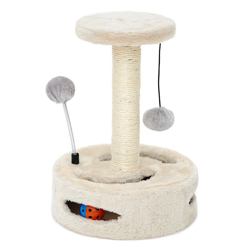 Interactive Cat Tree with Scratching Post and Toys