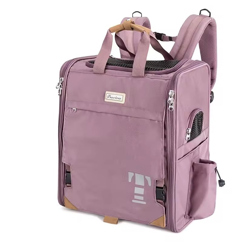 Expandable Breathable Pet Travel Backpack
