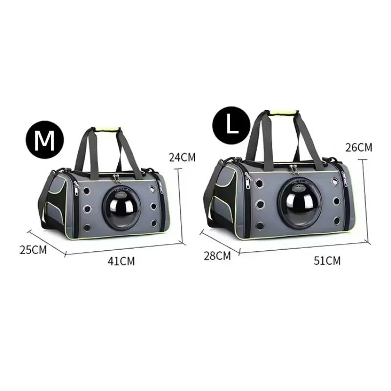 Space Capsule Dog Carrier – Breathable and Stylish Travel Bag