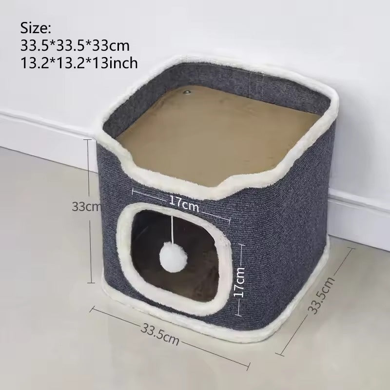 Multi-Level Cat Condo Tower with Soft Lounging Top