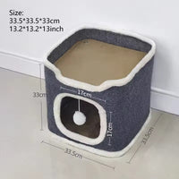Multi-Level Cat Condo Tower with Soft Lounging Top