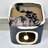 Multi-Level Cat Condo Tower with Soft Lounging Top