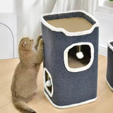 Multi-Level Cat Condo Tower with Soft Lounging Top