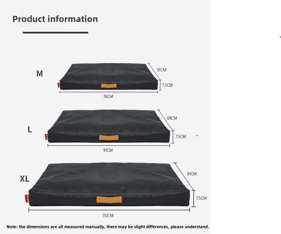 Durable Waterproof Oxford Dog Bed – Portable and Easy to Clean