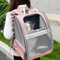 Pawfey Expandable Pet Backpack Carrier for Cats and Small Dogs