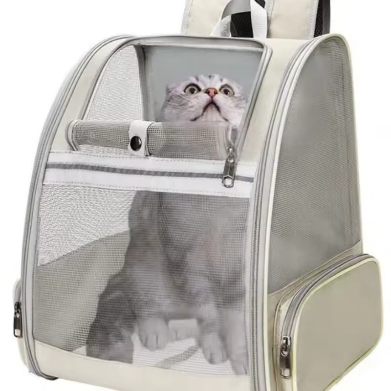 Pawfey Expandable Pet Backpack Carrier for Cats and Small Dogs