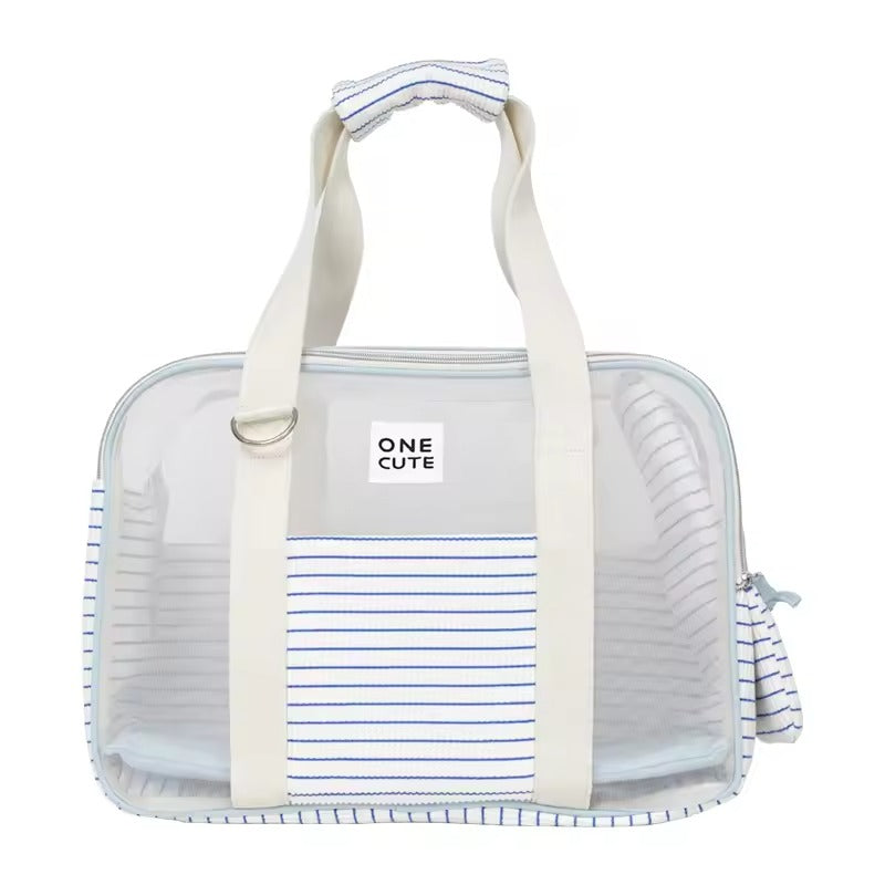 Dog Carrier Bag with Clear Mesh – For Small Dogs and Cats