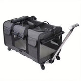 Expandable Rolling Pet Stroller with Telescopic Handle