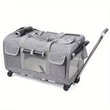 Expandable Rolling Pet Stroller with Telescopic Handle