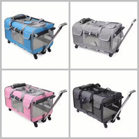 Expandable Rolling Pet Stroller with Telescopic Handle