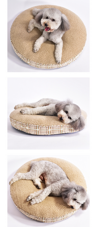 Plush Round Pet Bed with Cashmere Fleece