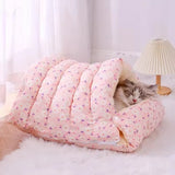 Pawfey Plush Foldable Dog Cat Bed