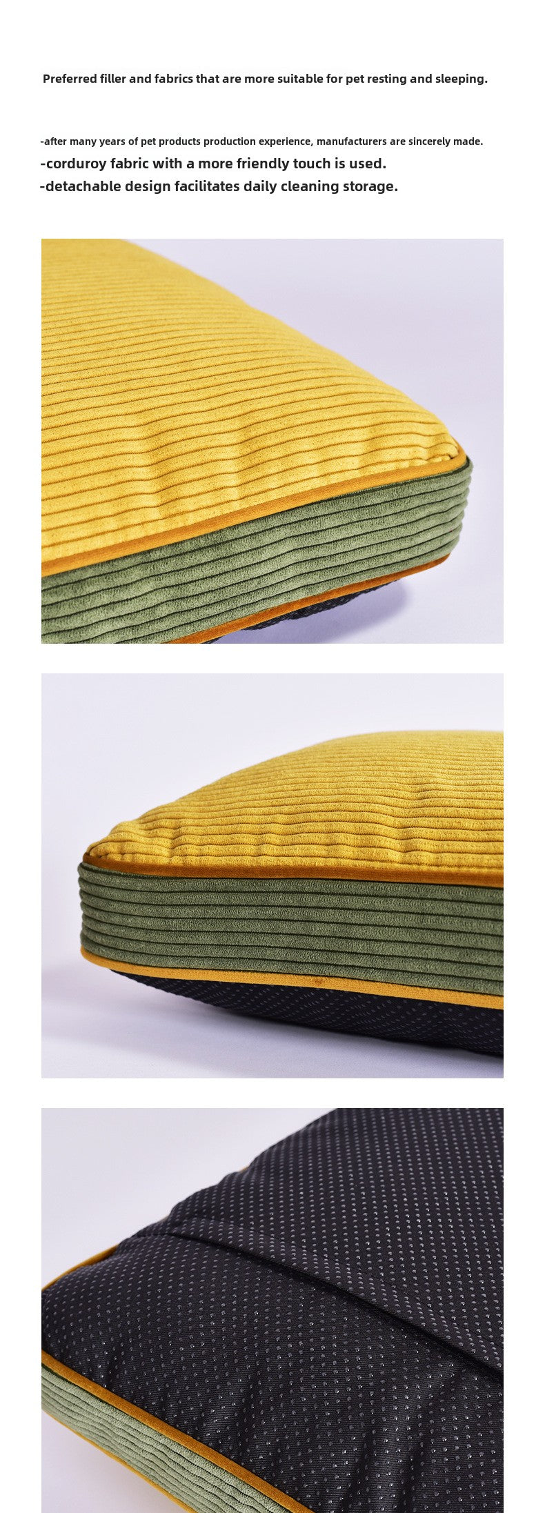 Luxury Corduroy Pet Bed – Soft Supportive and Stylish