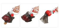 Dog Poop Scooper with Built-In Bag Dispenser+Free 6 Rolls