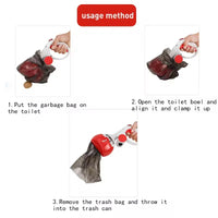 Dog Poop Scooper with Built-In Bag Dispenser+Free 6 Rolls