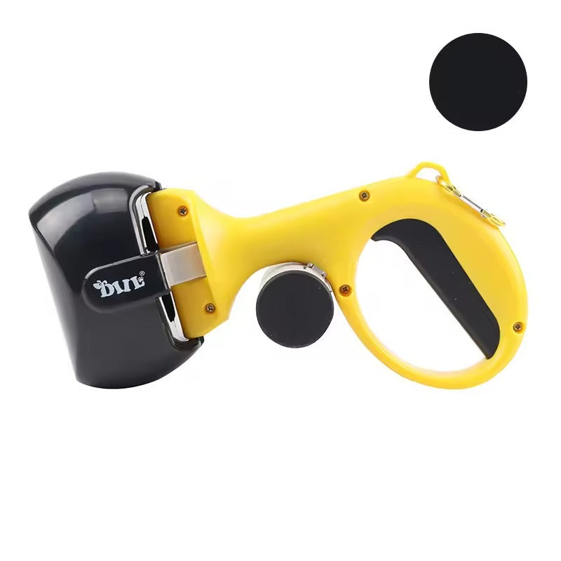 Dog Poop Scooper with Built-In Bag Dispenser+Free 6 Rolls
