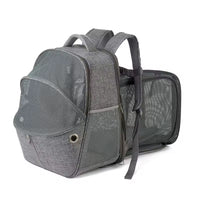 Expandable Breathable Pet Backpack Carrier for Cats and Small Dogs