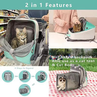Expandable Breathable Pet Backpack Carrier for Cats and Small Dogs