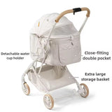 Luxury Foldable Pet Stroller with Spacious Carrier