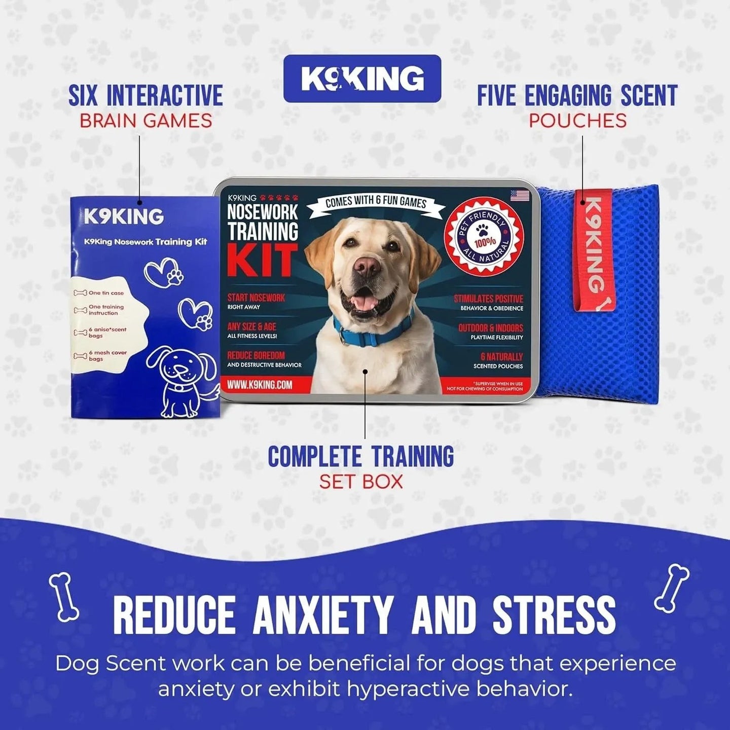 K9King Nosework Dog Scent Training Kit – Complete Scent Enrichment Set